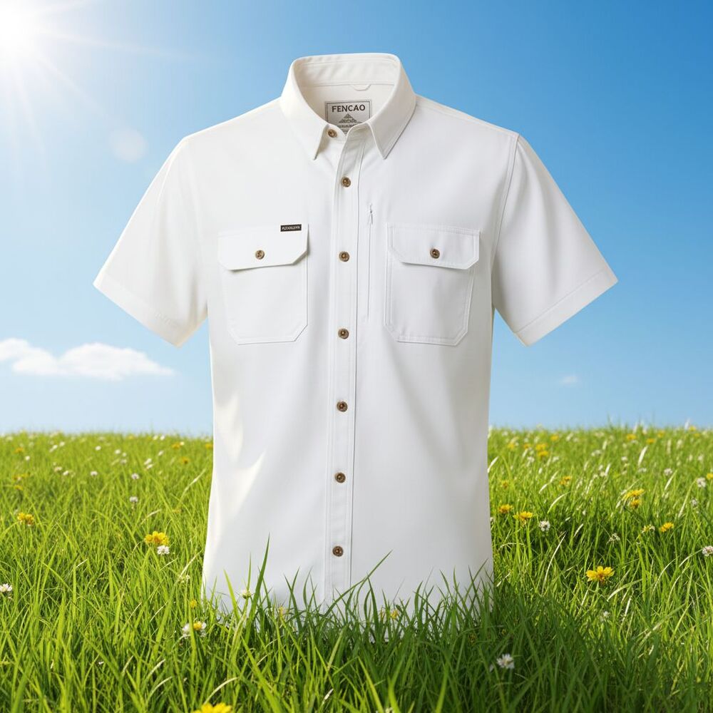 NWT Poncho The Salty Dog Short Sleeve MEDIUM Regular Button Up